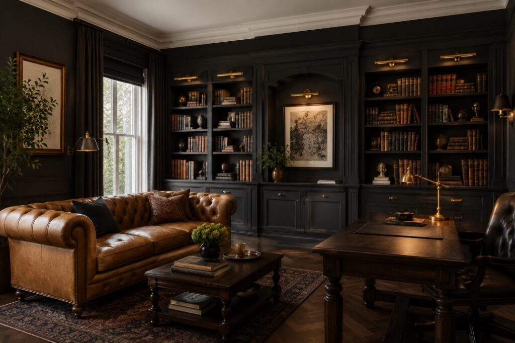 Luxury Dark Home Library
